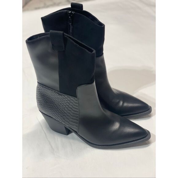 Sand & Stone Women's Biancaa Western Block Heel Booties 8 - Picture 4 of 8